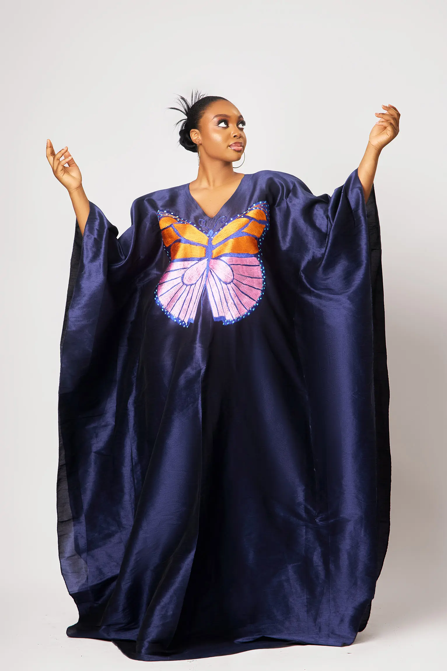 EGO Embroidered Silk Kaftan
