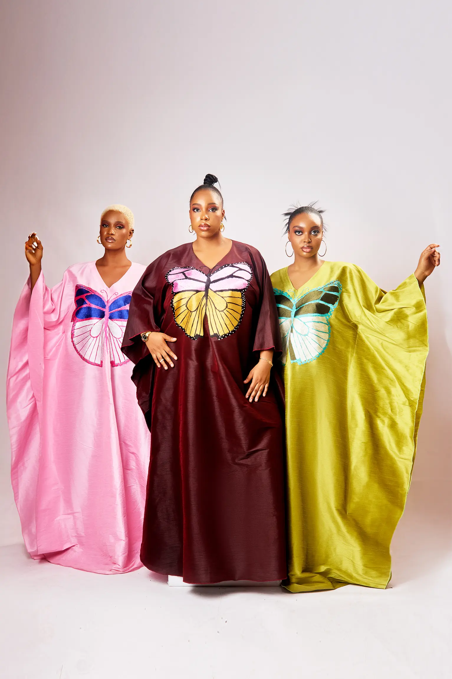 EGO Embroidered Silk Kaftan